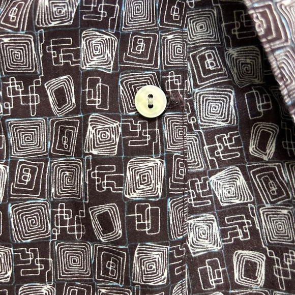 Mens TORI RICHARD Aloha Brown Geo. Hawaii Button-Up Shirt Cotton
Lawn Sz L - Picture 4 of 8